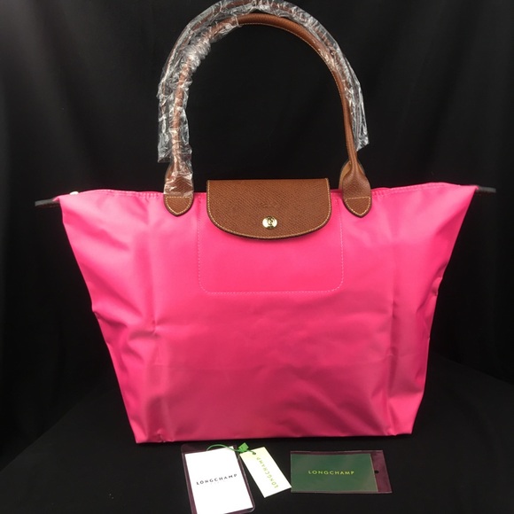 Longchamp Handbags - NWT Longchamp Le Pliage Original Large Shoulder Nylon Bag Tote baby Pink